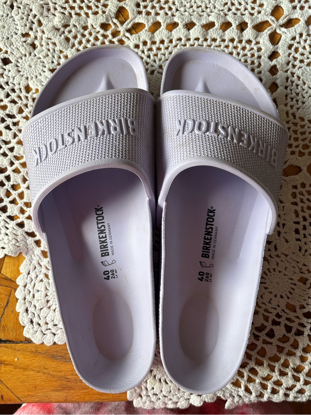 Birkenstock Women's Lilac Slide Sandals - Pastel Purple EVA